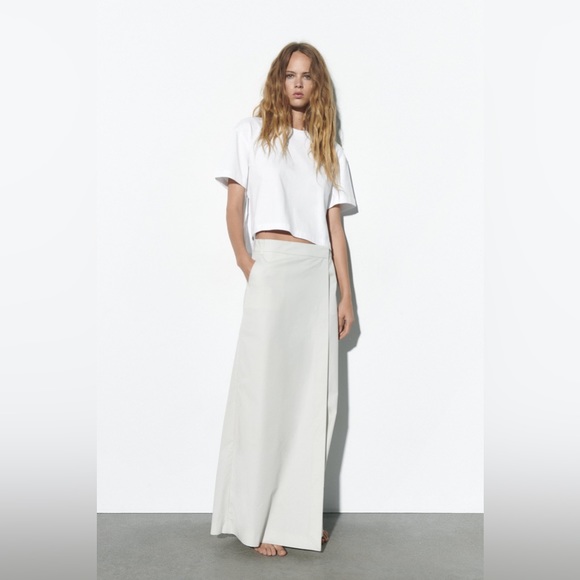 ZARA 100% Cotton Wrap Pants - Picture 12 of 13